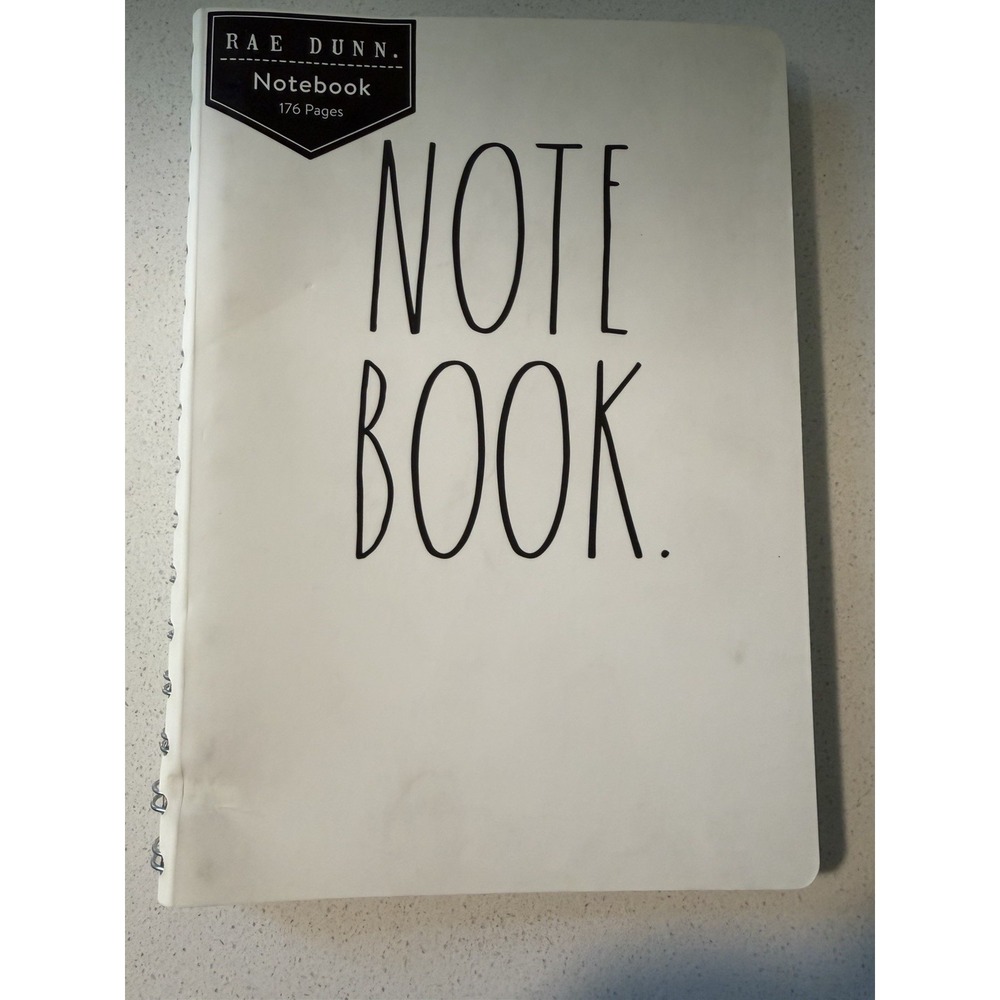 Rae Dunn Journal "NOTEBOOK." 160 Page, 6" x 8" Lined Pages NWT